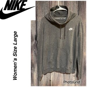 Women’s Nike dark grey funnel Pullover Hoodie - Size Large